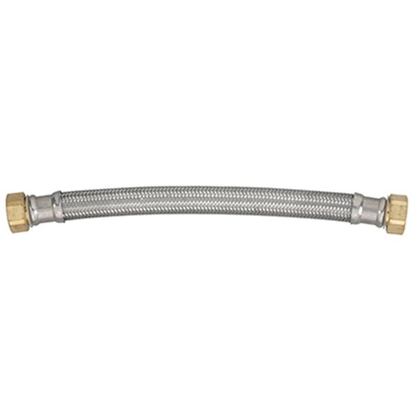 Homewerks 7213-15-34-1 0.75 in. Female Iron Pipe x 15 in. Stainless Steel Water Heater Connector 181098 - main